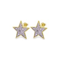 Boucles d'oreilles Rue des Mille Femme Stardust Ten in Argent Zirconia ORZ-018 M2 STE AU - ORZ-018 M2 STE AU